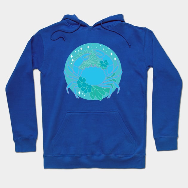 Cancer Crab (Teal) Hoodie by VenusAndMoon